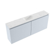 MONDIAZ TURE-DLUX Meuble de WC 120 cm Clay. Lavabo EDEN Opalo position milieu. Sans trou de robinet. SW1104272