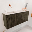 Mondiaz JOYA-DLUX 90cm meuble de salle de bains WC - couleur Shadow - Vasque FAYE position Gauche Sans trou de robinet couleur Nata. SW1424961
