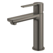 GROHE Lineare wastafelkraan - s-size - waterbesparend - met push open waste - gladde body - brushed hard graphite (antraciet) SW444366