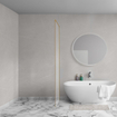 Aqua Vista Oria Cuadra paroi latérale - 80x200cm - avec kit de montage - pour cabine de douche - Or brossé SW1244269