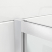 Saniclass Bellini Paroi de douche italienne 80x200cm verre de sécurité clair cadre blanc mat autour antcalcaire SW491648