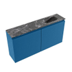 MONDIAZ TURE-DLUX Meuble WC 100cm Jeans. Lavabo EDEN Lava position droite. Sans trou de robinet. SW1105195