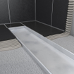 Easy Drain Multi partie encastrable sans grille avec siphon 30/35/50mm 9.8x80cm profondeur d'encastrement à partir de 79mm avec sortie latérale 2301375
