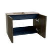 Mondiaz JOYA-DLUX Meuble WC 60cm - couleur Shadow - Lavabo FAYE position Gauche Sans trou de robinet couleur Arena. SW1424790