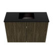 Mondiaz JOYA 60cm toiletmeubel - kleur Shadow - Wastafel FAYE positie Midden 1 kraangat kleur Urban. SW1421534