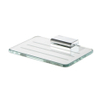 Geesa Aim Porte-savon avec insert amovible en verre rectangulaire 14x10cm chrome SW98639