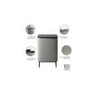 Brabantia Bo Touch Bin Hi Afvalemmer - 2x30 liter - 2 kunststof binnenemmers - mineral concrete grey SW1117308