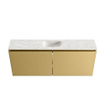 MONDIAZ TURE-DLUX Meuble toilette - 120cm - Oro - EDEN - vasque Ostra - position centrale - 1 trou de robinet SW1104979