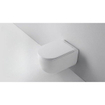 QeramiQ Dely Swirl Toiletset - 36.3x51.7cm - diepspoel - rimless - Geberit UP320 inbouwreservoir - 35mm zitting - gunmetal bedieningsplaat - ronde knoppen - wit mat SW1138640