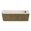 Mondiaz JOYA-DLUX 111.6cm toiletmeubel - ronding links kleur Dusk - Wastafel FAYE positie Rechts Zonder kraangat kleur Meli. SW1425860