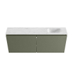 MONDIAZ TURE-DLUX Meuble toilette - 120cm - Army - EDEN - vasque Opalo - position droite - sans trou de robinet SW1104193