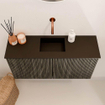 Mondiaz JOYA 80cm toiletmeubel - kleur Shadow - Wastafel FAYE positie Midden Zonder kraangat kleur Urban. SW1421550