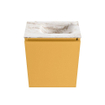 MONDIAZ TURE-DLUX Meuble WC 40 cm Ocher. EDEN lavabo Frappe position droite. Sans trou de robinet. SW1102845