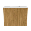 Mondiaz JOYA 50cm meuble de toilette - couleur Oak - Vasque FAYE position Gauche 1 trou de robinet couleur Talc. SW1421092