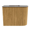 Mondiaz JOYA-DLUX Meuble de toilette 51,6cm - arrondi droit couleur Chêne - Vasque FAYE position Gauche 1 trou de robinet couleur Oza SW1424102