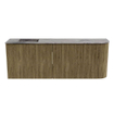 Mondiaz JOYA-DLUX 111.6cm toiletmeubel - ronding rechts kleur Dusk - Wastafel FAYE positie Links Zonder kraangat kleur Sombra. SW1426184