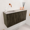 Mondiaz JOYA-DLUX 80cm toiletmeubel - kleur Shadow - Wastafel FAYE positie Links Zonder kraangat kleur Glace. SW1422764