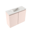 MONDIAZ TURE-DLUX Meuble toilette - 60cm - Rosee - EDEN - vasque Ostra - position centrale - 1 trou de robinet SW1105027