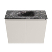 MONDIAZ TURE-DLUX Meuble toilette - 60cm - Linen - EDEN - vasque Lava - position centrale - sans trou de robinet SW1103852