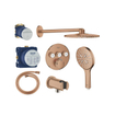 Grohe Grohtherm ensemble de douche pluie encastré - douche de tête ronde - douchette ronde - warm sunset brossé SW1235148