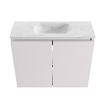 MONDIAZ TURE-DLUX Meuble toilette - 60cm - Cale - EDEN - vasque Opalo - position centrale - 1 trou de robinet SW1104228