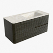 Mondiaz CIRO-DLUX Badkamermeubelset - 110x45x50cm - Solid surface wastafel Ostra - 1 wasbak Rechts - 1 kraangat - 2 lades - Shadow SW1532466