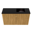 Mondiaz JOYA 70cm toiletmeubel - kleur Oak - Wastafel FAYE positie Rechts Zonder kraangat kleur Urban. SW1421205
