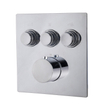 Wiesbaden caral click pro kit de garniture thermostat encastré 3 voies chrome SW717352