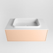 ENSEMBLE DE MEUBLE DE SALLE DE BAIN MONDIAZ ERIN - 80cm - Rosee - 1 tiroir - lavabo centré - 1 trou de robinet - Talc SW696834
