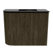 Mondiaz JOYA 51.6cm meuble de toilette - arrondi gauche couleur Shadow - Vasque FAYE position Droite 1 trou de robinet couleur Urban. SW1421522