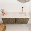 Mondiaz JOYA-DLUX 90cm meuble de salle de bains - couleur Dusk - Vasque FAYE position Droite Sans trou de robinet couleur Ostra. SW1423394