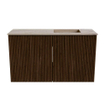 Mondiaz JOYA-DLUX 70cm meuble de salle de bains - couleur Walnut - Vasque FAYE position Droite Sans trou de robinet couleur Arena SW1424330