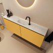 MONDIAZ TURE-DLUX Meuble toilette - 120cm - Ocher - EDEN - vasque Opalo - position centrale - 1 trou de robinet SW1104426