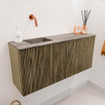 Mondiaz JOYA-DLUX 90cm toiletmeubel - kleur Dusk - Wastafel FAYE positie Links Zonder kraangat kleur Oza. SW1425986