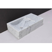 Forzalaqua Venetia fonteinbak 40x22x10cm wasbak Links 0 kraangaten Natuursteen Carrara gepolijst SW369779