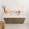 Mondiaz JOYA-DLUX 60cm toiletmeubel - kleur Dusk - Wastafel FAYE positie Midden 1 kraangat kleur Meli. SW1425812