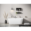 Looox Cool semi-vrijstaand ligbad - 170x80x57cm - Acryl mat wit SW730663