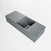 Mondiaz TYNE Fontaine - 60x23x12cm - lavabo droit - sans trous de robinet - solid surface - Plata SW1026125