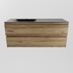 Mondiaz Aivy ensemble de meuble de salle de bains - 120x45x50cm - 1 trou de robinet - 1 vasque urban Solid surface - Gauche - 2 tiroirs - Avec miroir - Mélamine Chai SW892269