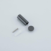 Fortifura Calvi Ensemble WC 5 pièces - porte-rouleau de papier toilette - porte-rouleau de réserve - porte-brosse de toilettes - patère pour serviette - poubelle à pédale - Gunmetal brossé PVD SW1478230