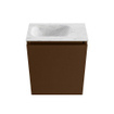 MONDIAZ TURE-DLUX meuble de toilettes 40 cm Rust. EDEN lavabo Opalo position gauche. Sans trou de robinet. SW1104572
