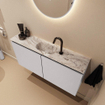 MONDIAZ TURE-DLUX Meuble de toilettes 100cm Cale. EDEN lavabo Glace position milieu. Avec 1 trou de robinet. SW1103181