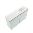 MONDIAZ TURE-DLUX Meuble de toilette 80cm Greey. EDEN lavabo Frappe position droite. Sans trou de robinet. SW1102778