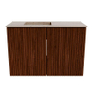 Mondiaz JOYA-DLUX 60cm toiletmeubel - kleur Ruby - Wastafel FAYE positie Links 1 kraangat kleur Saba. SW1425577