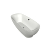 Xenz Daan baignoire autoportante ovale avec trou de trop-plein 180litres 180x80x60cm acrylique edelweiss SW370622