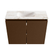 MONDIAZ TURE-DLUX Meuble toilette - 60cm - Rust - EDEN - vasque Frappe - position centrale - 1 trou de robinet SW1102978