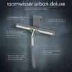 Sealskin Urban Deluxe Raamwisser inclusief flexibele glashaak en schroefhaak RVS gepolijst SW110972