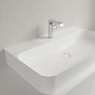 Villeroy & Boch Finion lavabo - dessous meulé 1 trou de robinet 80x47cm - Ceramic+ avec trop-plein dissimulé stone white SW209556