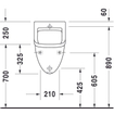 Duravit Starck 3 Cuvette d’urinoir avec fixation et connexion derrière Blanc 0314803