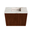 Mondiaz JOYA-DLUX Meuble de salle de bains 50cm - couleur Ruby - Vasque FAYE position Milieu Sans trou de robinet couleur Frappe SW1423465